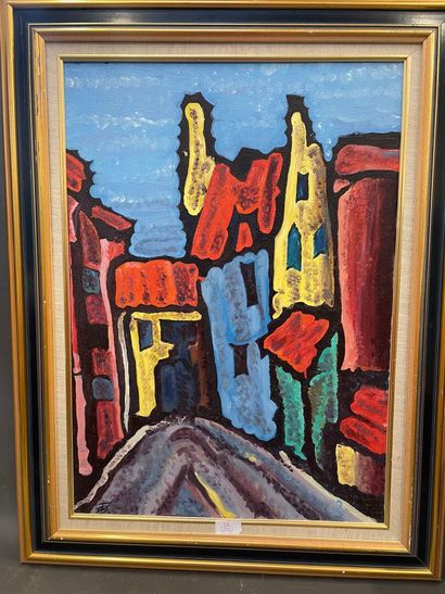 Sergei TAIROV,
Le Vieux TALLIN, paysage bleu...