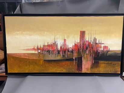 GABRIOT 
Paysage 
Huile sur toile
Signé een...