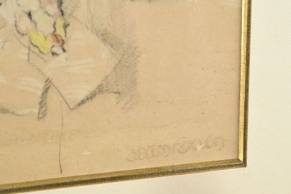 Portrait de femme agée
Dessin à la craie...