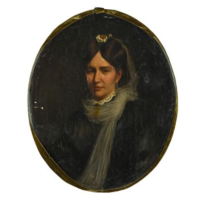 Ecole française du 19ème
Portrait de femme...