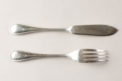 CHRISTOFLE 
Ménagère de couverts à poisson...