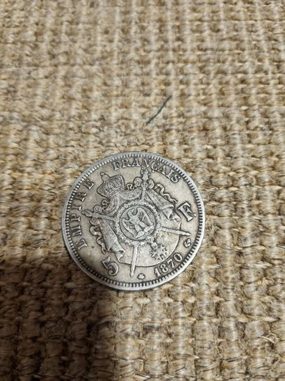 Pièce de 5 F en argent Napoléon III (tête...