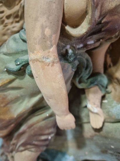 Andromède 
Sujet en plâtre polychrome représentant...