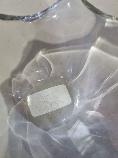 Vide poche en verre avec caducée au revers...