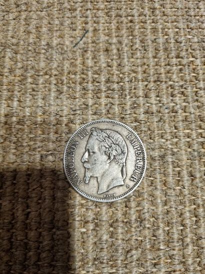 Pièce de 5 F en argent Napoléon III (tête...
