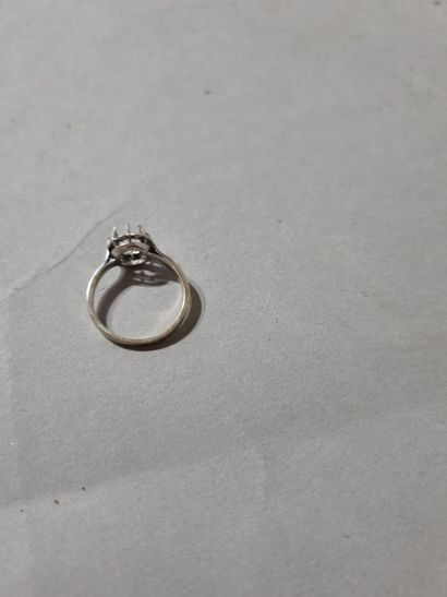 Monture de bague en or blanc, poinçon AIGLE...