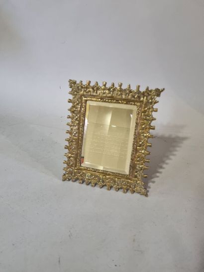 Miroir de table biseauté en laiton 
18 x...