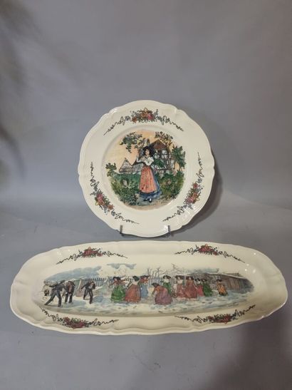 SARREGUEMINES 
Grand plat de service et plat...