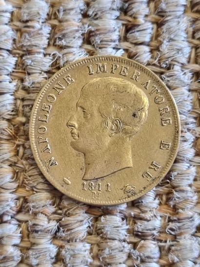 [ITALIE] 
Pièce de 40 lires Napoélon Ier...