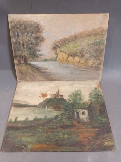 L. TAILLEFER,
Paire de paysages,
Huile sur...