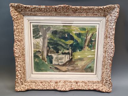 Emile Othon FRIEZ ou FRIESZ,
Paysage en bord...