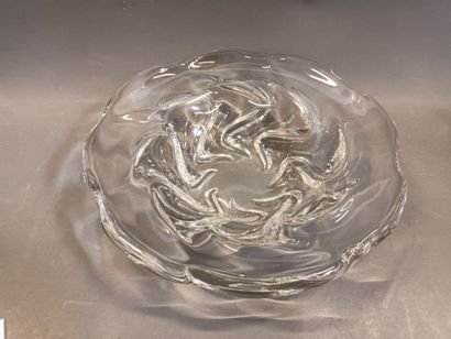 DAUM France, importante coupe en cristal...