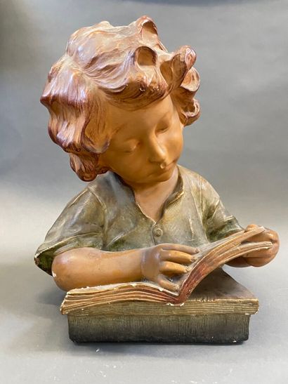 La liseuse buste en plâtre polychrome
H :...
