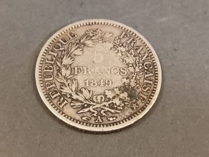 Piece de 5 Francs en argent Hercule, Seconde...