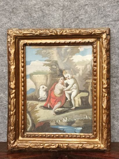 Saint Jean-Baptiste et le Christ,
fixé sous...