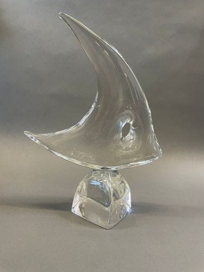 DAUM Poisson en cristal
H : 32 L : 25 cm