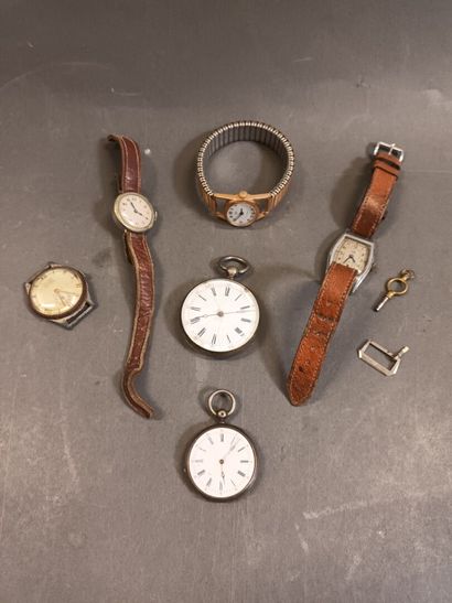 Lot de montres de poche et bracelet en métal

(mauvais...