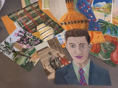 R. SOULIER (XXe),
Un ensemble de gouaches...