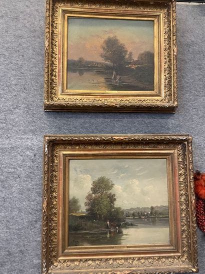 O. PERETTI,
Paire de tableaux
Paysages
Huiles...