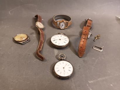 Lot de montres de poche et bracelet en métal

(mauvais...