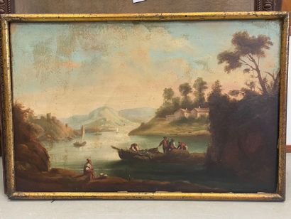 Ecole française 19ème 
paysage
Huile sur...