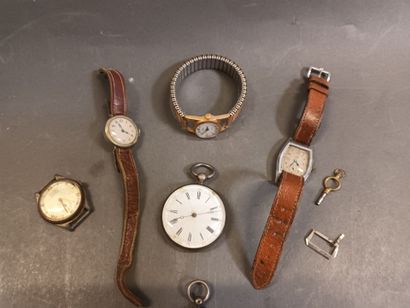 Lot de montres de poche et bracelet en métal

(mauvais...