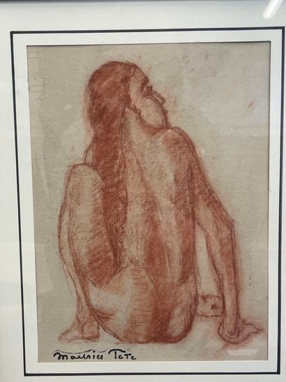 Maurice TÊTE (1880-1948)
Nu féminin assis
Sanguine...