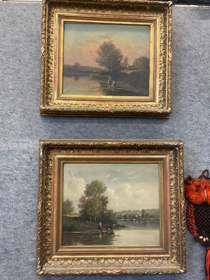 O. PERETTI,
Paire de tableaux
Paysages
Huiles...
