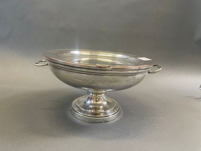 Chauffe plat en métal doublé 
Vers 1820