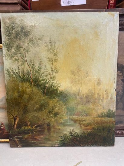 Ecole 19ème paysage
Huile sur toile
66 x...