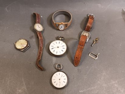 Lot de montres de poche et bracelet en métal

(mauvais...