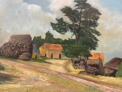 Lot d'huiles sur isorel
Paysages