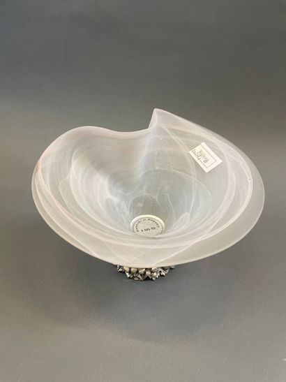 Coupe en verre de Murano
H : 15 L ; 22 c...