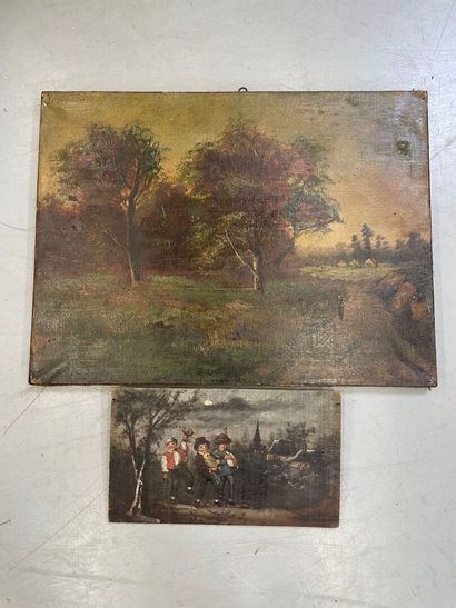 Paysage
Huile sur toile
Une restauration...