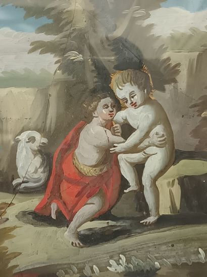 Saint Jean-Baptiste et le Christ,
fixé sous...