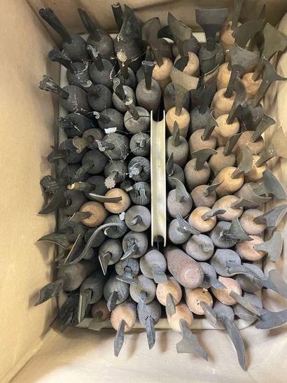 Lot d'outillage de reliure : fers