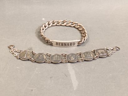 Gourmette en argent avec prénom Bernard 

Pds...