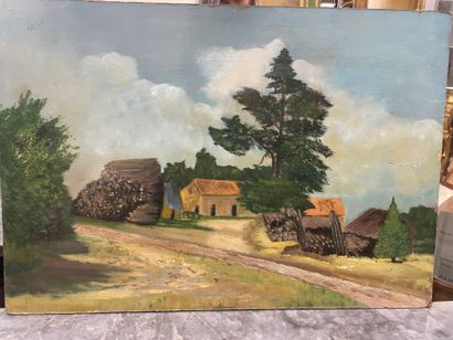 Lot d'huiles sur isorel
Paysages