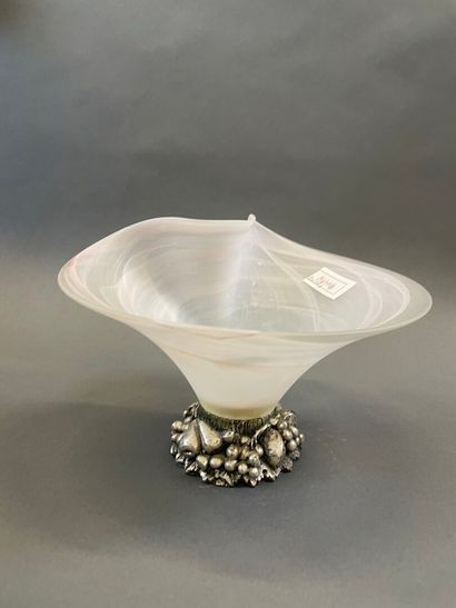 Coupe en verre de Murano
H : 15 L ; 22 c...