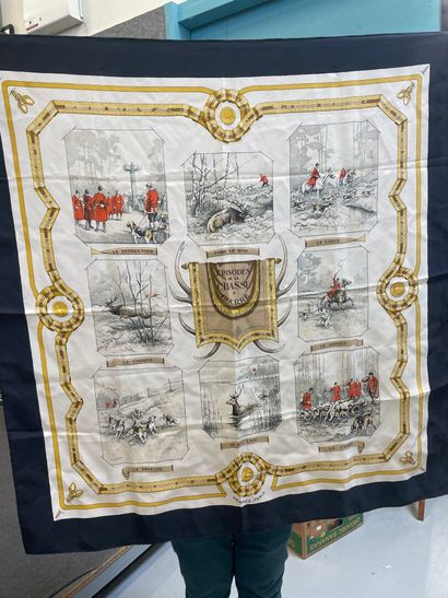 HERMES Foulard en soie Episode de la chasse...