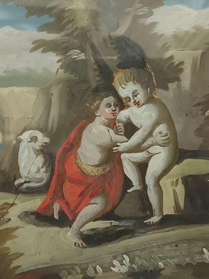 Saint Jean-Baptiste et le Christ,
fixé sous...