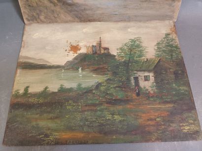 L. TAILLEFER,
Paire de paysages,
Huile sur...