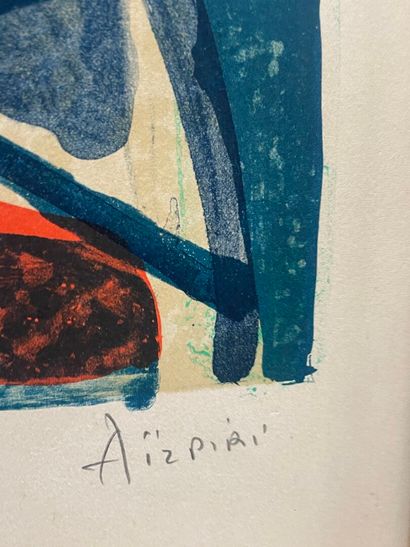 Paul AIZPIRI (191-2016),
L'Arlequin,
Lithographie...
