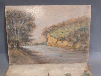 L. TAILLEFER,
Paire de paysages,
Huile sur...