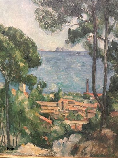 BRUN
Paysage de Méditerranée
huile sur toile...