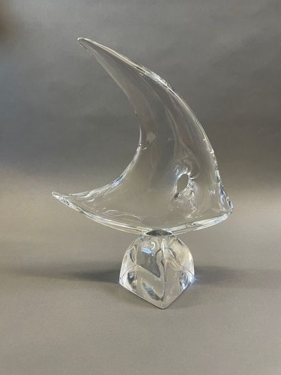 DAUM Poisson en cristal
H : 32 L : 25 cm