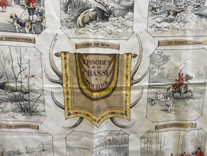 HERMES Foulard en soie Episode de la chasse...