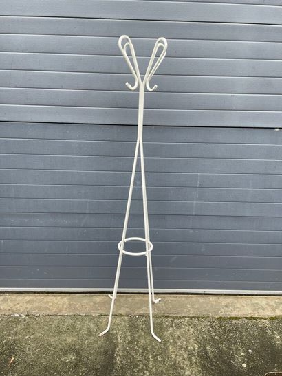 Porte manteau en métal laqué blanc
(très...