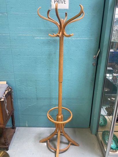 Porte manteau perroquet en bois blond
H :...