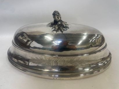 CHRISTOFLE Cloche de table en métal argenté...
